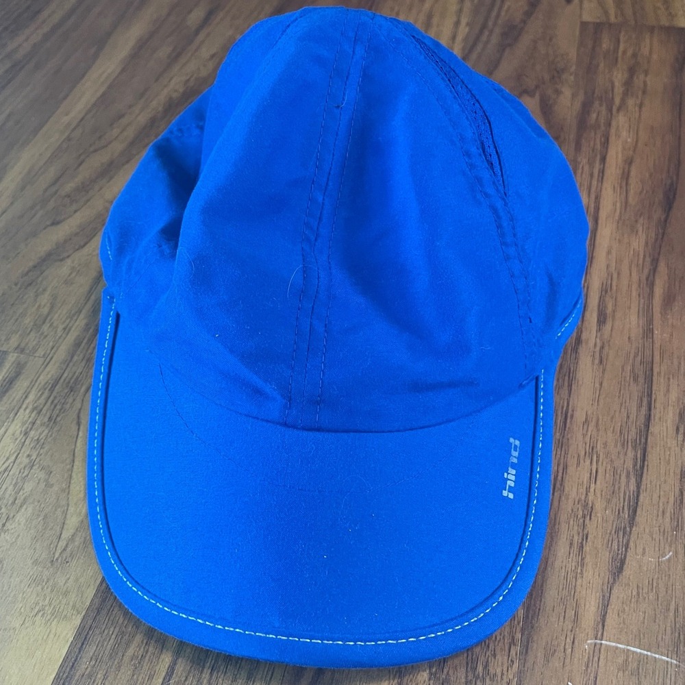 Hind Running Hat Mens OSFM Blue Performance Athletic Lightweight Adjustable Cap